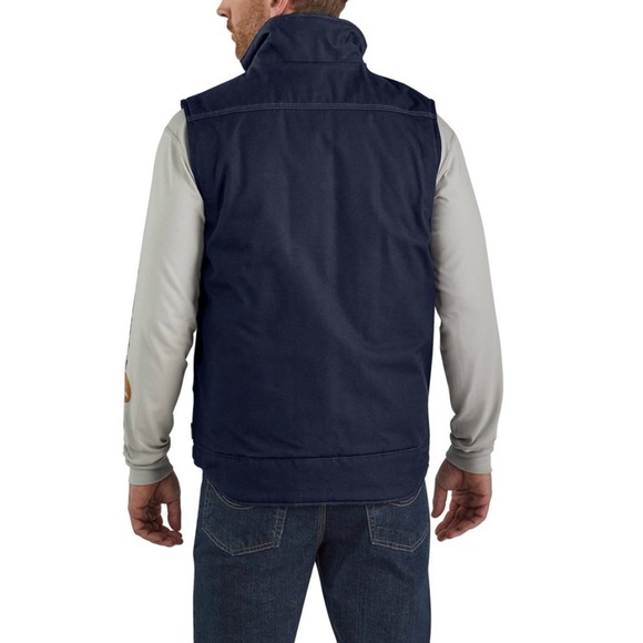 3XL Regular Carhartt Workwear FR Vest for Men, Quick Duck Insulated, Navy - Picture 4 of 16